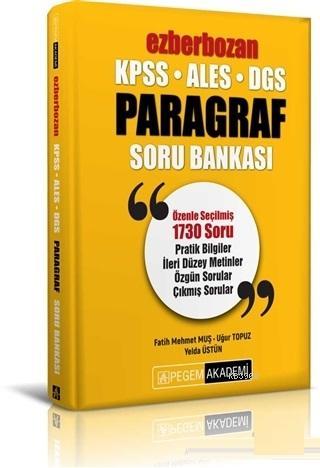 2020 KPSS ALES DGS Ezberbozan Paragraf Soru Bankası