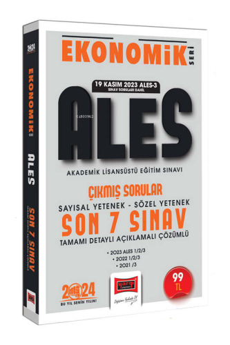 2024 ALES Ekonomik Seri Çıkmış Sorular Tamamı Çözümlü Son 7 Sınav