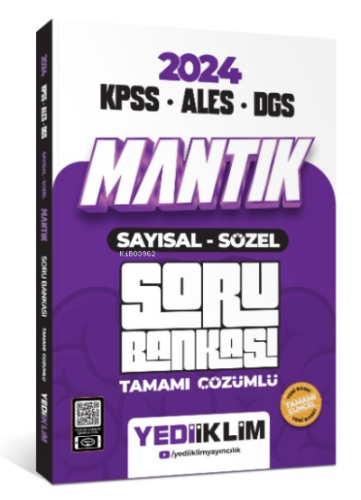 2024 KPSS - ALES - DGS Mantık Sayısal Sözel Tamamı Çözümlü Soru Bankas