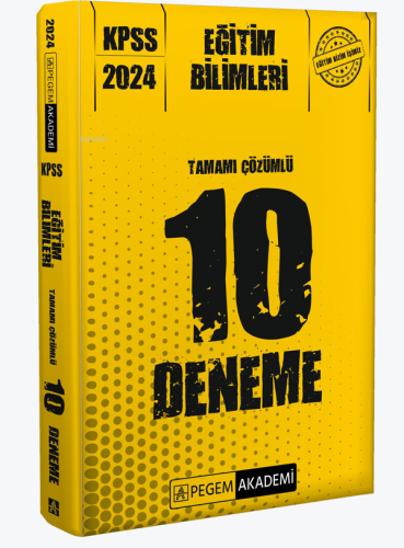 2024 KPSS Eğitim Bilimleri Tamamı Çözümlü 10 Deneme