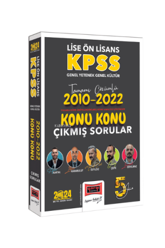 2024 KPSS Lise Ön Lisans Genel Yetenek Genel Kültür 2010-2022 Tamamı Ç