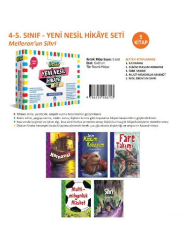 4.ve 5. Sınıf Yeni Nesil Hikaye Seti - Melleron'un Sihri