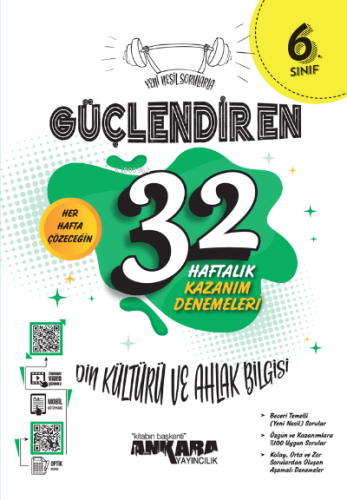 6. Sınıf Güçlendiren 32 Haftalık Din Kültürü ve Ahlak Bilgisi Kazanım 