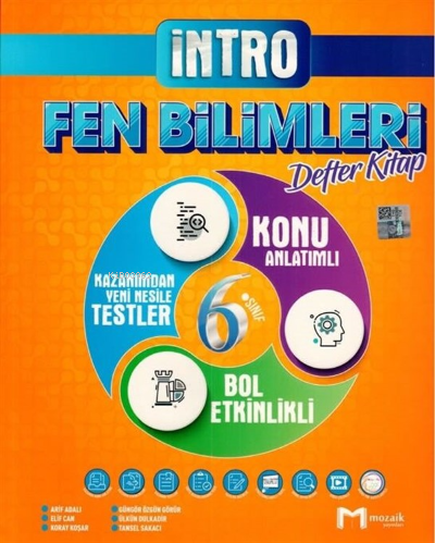 6.Sınıf Mozaik İntro Defter Fen Bilimleri - 2022