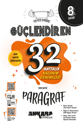 8. Sınıf Güçlendiren 32 Haftalık Paragraf Kazanım Denemeleri