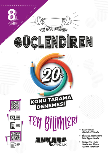 8.⁠ ⁠Sınıf Güçlendiren Fen Bilimleri 20'li Konu Tarama Denemesi