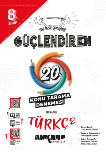 8.⁠ ⁠Sınıf Güçlendiren Türkçe 20'li Konu Tarama Denemesi