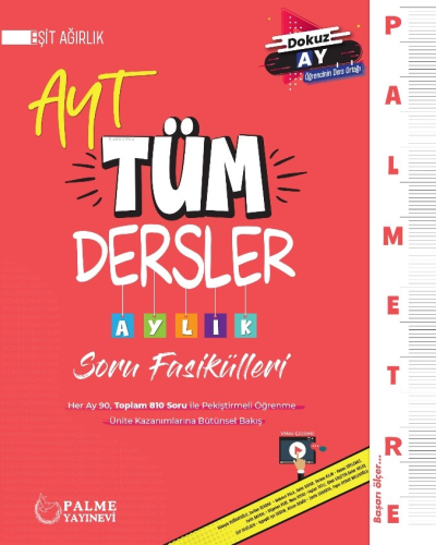 AYT Eşit Ağırlık Tüm Dersler Aylık Çalışma Fasikülleri