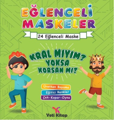 Eğlenceli maskeler kral mıyım yoksa korsan mı?