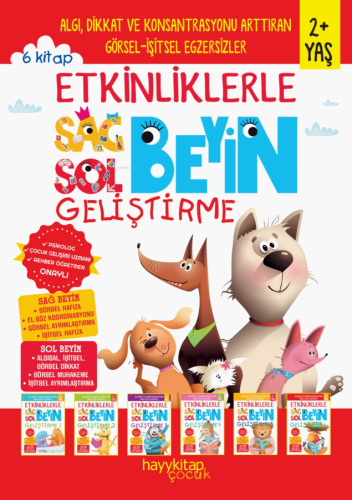 Etkinliklerle Sağ Beyin Sol Beyin Geliştirme 2+Yaş Seti - 6 Kitap Takı