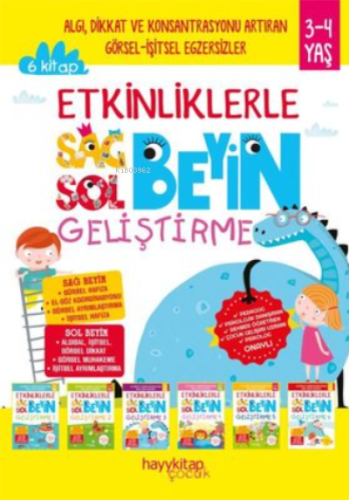 Etkinliklerle Sağ Beyin Sol Beyin Geliştirme (3-4 Yaş) (6 Kitap Takım)