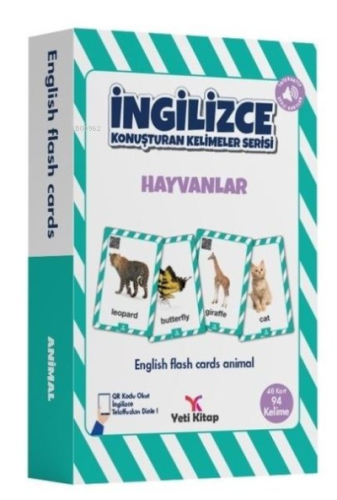 Hayvanlar - İngilizce Konuşturan Kelimeler Serisi English Flash Cards 