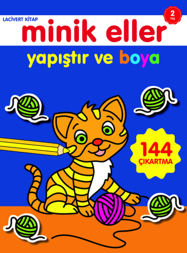 Minik Eller Yapıştır ve Boya;Lacivert Kitap