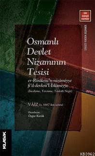 Osmanlı Devlet Nizamının Tesisi