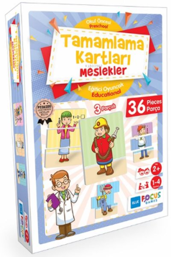 Tamamlama Kartları Meslekler Eğitici Oyunlar 36 Parça