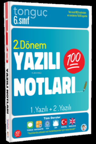 Tonguç Akademi 6. Sınıf Tüm Dersler 2. Dönem 1. Yazılı ve 2. Yazılı No