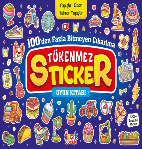 Tükenmez Sticker;100'den Fazla Bitmeyen Çıkartma - (Yapıştır Çıkar Tek