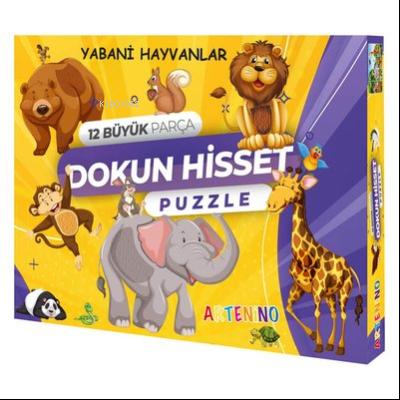 Yabani Hayvanları 12 Büyük Parça Dokun Hisset Puzzle