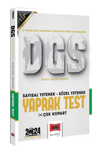 Yargı Yayınları 2024 DGS Sözel Sayısal Bölüm Yaprak Test