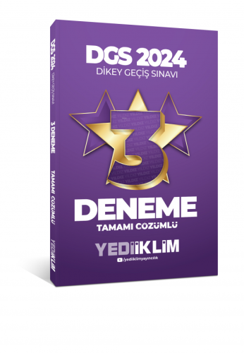 Yediiklim Yayınları 2024 DGS Tamamı Çözümlü 3 Deneme