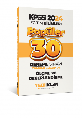 Yediiklim Yayınları 2024 Eğitim Bilimleri Ölçme Ve Değerlendirme Popül