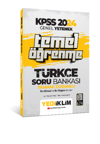 Yediiklim Yayınları 2024 Genel Yetenek Türkçe Temel Öğrenme Tamamı Çöz