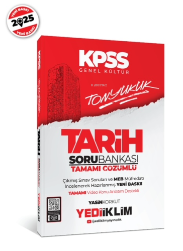 Yediiklim Yayınları 2024 Kpss Tonyukuk Tarih Tamamı Çözümlü Soru Banka