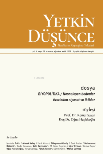 Yetkin Düşünce Sayı 23 ;Biyopolitika