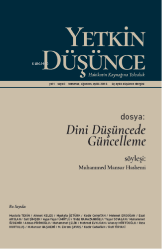 Yetkin Düşünce Sayı 3 - Dini Düşüncede Güncelleme