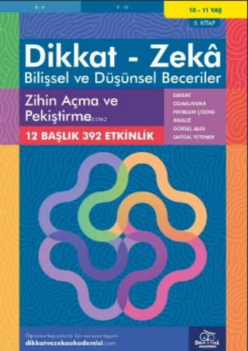 Zihin Açma ve Pekiştirme ( 10 - 11 Yaş 5 Kitap, 392 Etkinlik );Dikkat 