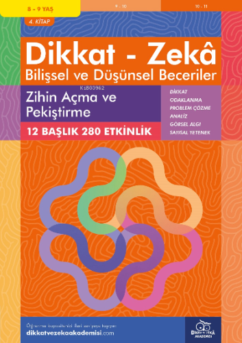 Zihin Açma ve Pekiştirme (8 - 9 Yaş 4.Kitap, 280 Etkinlik) / Dikkat – 